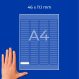 Avery Zweckform L7656-25 nyomtatható öntapadós mini rendszerező címke