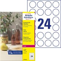Avery Zweckform L7780-25 nyomtatható öntapadós víztiszta átlátszó termék címke