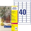 Avery Zweckform L7781-25 nyomtatható öntapadós víztiszta átlátszó termék címke