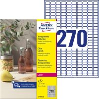 Avery Zweckform L7785-25 nyomtatható öntapadós víztiszta átlátszó termék címke