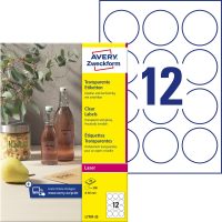 Avery Zweckform L7787-25 nyomtatható öntapadós víztiszta átlátszó termék címke