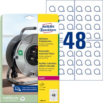 Avery Zweckform L7803-10 nyomtatható öntapadós visszaszedhető felülvizsgálati címke