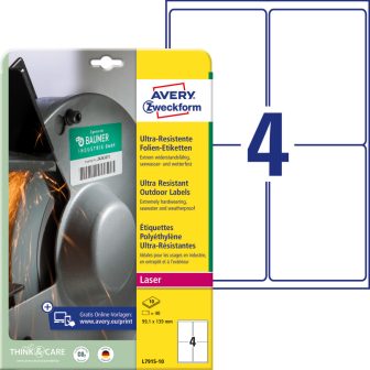 Avery Zweckform L7915-10 nyomtatható öntapadós ultra ellenálló etikett címke