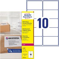 Avery Zweckform L7992-25 nyomtatható öntapadós időjárásálló csomag címke