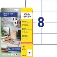 Avery Zweckform LR3427-10 nyomtatható újrahasznosított öntapadós etikett címke