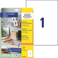Avery Zweckform LR3478-10 nyomtatható újrahasznosított öntapadós etikett címke
