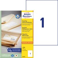 Avery Zweckform LR3478 nyomtatható környezetbarát öntapadós etikett címke