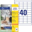 Avery Zweckform LR3657-10 nyomtatható újrahasznosított öntapadós etikett címke