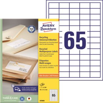 Avery Zweckform LR3666 nyomtatható környezetbarát öntapadós etikett címke