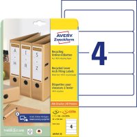 Avery Zweckform LR4761-25 nyomtatható öntapadós iratrendező címke újrahasznosított papírból