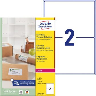 Avery Zweckform LR7168-100 nyomtatható újrahasznosított öntapadós csomag címke Avery Zweckform LR7168-100 nyomtatható újrahasznosított öntapadós csomag címke