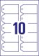 Avery Zweckform T2002-10 lézernyomtatóval nyomtatható kétoldalas függőcímke